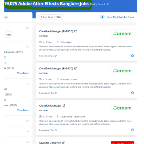 Adobe After Effects internship jobs in Noida
