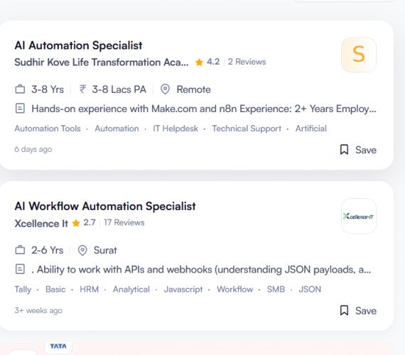 AI WhatsApp Automation internship jobs in Kozhikode
