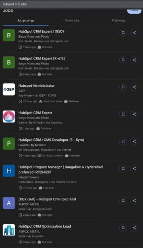 HubSpot CRM internship jobs in Hyderabad